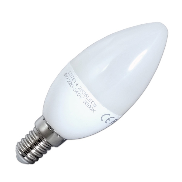 Bombilla Vela E14 3W 360º luz cálida