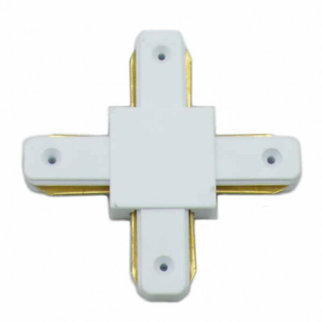 Connectable Rail Connector - Cross, White Connectable Rail Connector - Cross, White