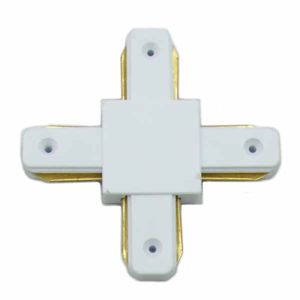 Connectable Rail Connector - Cross, White