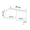 Ceiling lamp QUAD 2 white