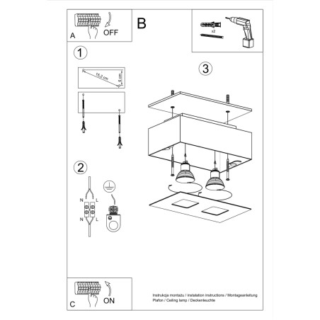 Ceiling lamp MONO 2 white