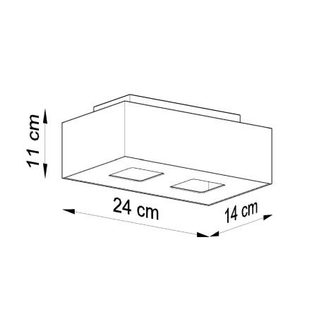 Ceiling lamp MONO 2 black