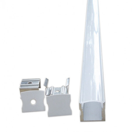 Perfil tira led alumínio retangular 1m 17,5 x 14,5 x 2000mm
