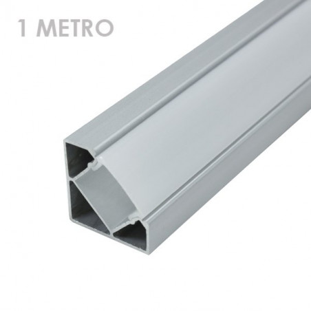 Perfil de alumínio angular tira led 1 metro Perfil de alumínio angular tira led 1 metro