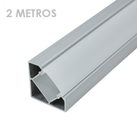 Perfil de alumínio angular tira led 2 metro Perfil de alumínio angular tira led 2 metro