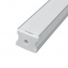 Profile for 2 m LED Strips - Rectangular, Aluminium, 17,5 x 14,5 x 2000mm, Clips