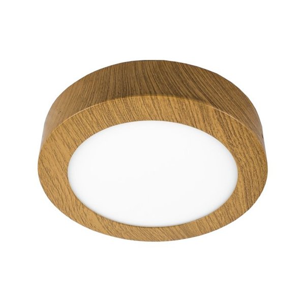 LED Ceiling Light - Round, 12W wood