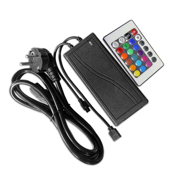 Controller + Transformer with Remote Control - 12V RGB LED Strip