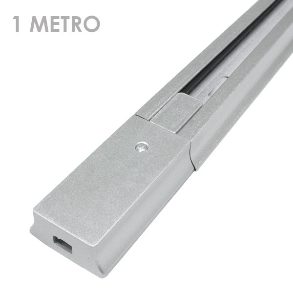 LED Spotlights Rail - Connectable, 1 Metre Long, grey