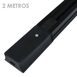 LED Spotlights Rail - Connectable, 2 Metre Long, Black