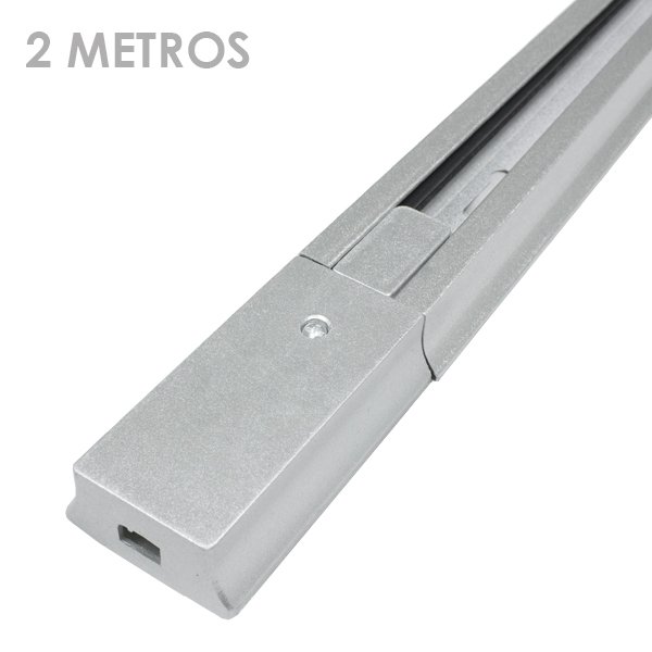 LED Spotlights Rail - Connectable, 2 Metre Long, grey