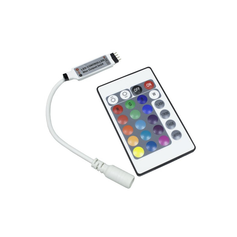 Mini-Controller with Remote Control for 12V RGB LED Strips