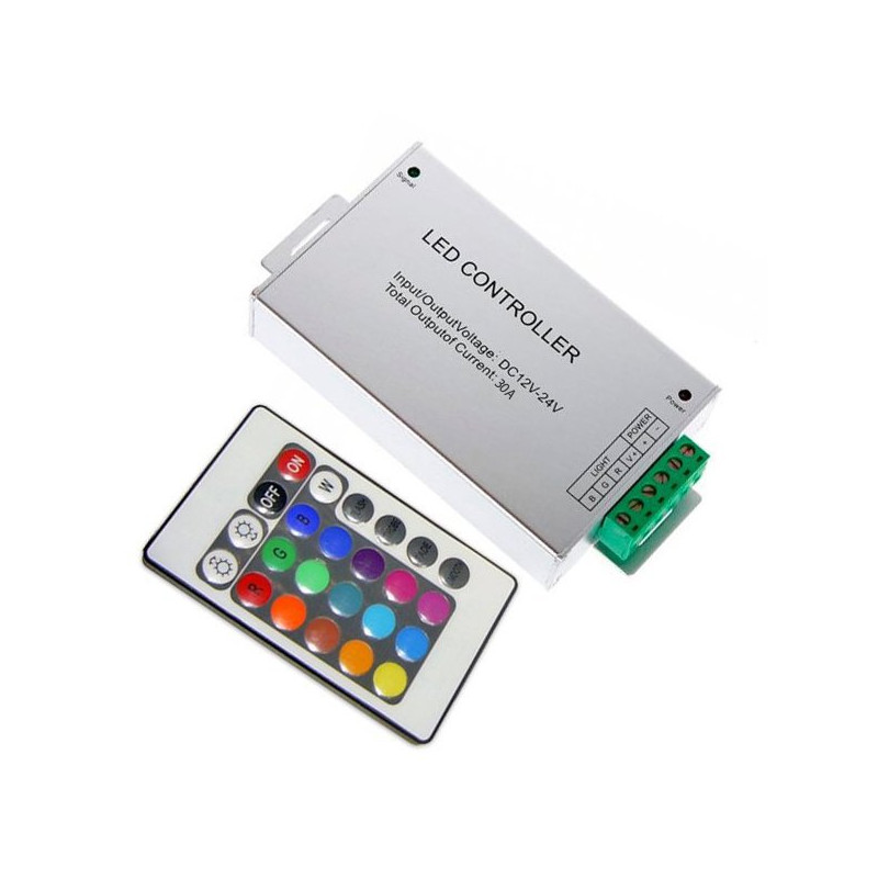 Controller with Remote Control for RGB LED Strips - 30A