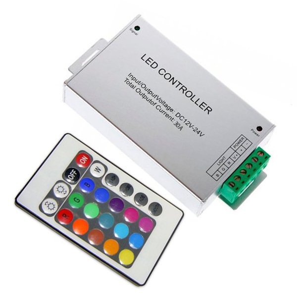 Controller with Remote Control for RGB LED Strips - 30A