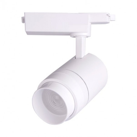 Foco carril led 30W blanco ángulo ajustable Foco carril led 30W blanco ángulo ajustable