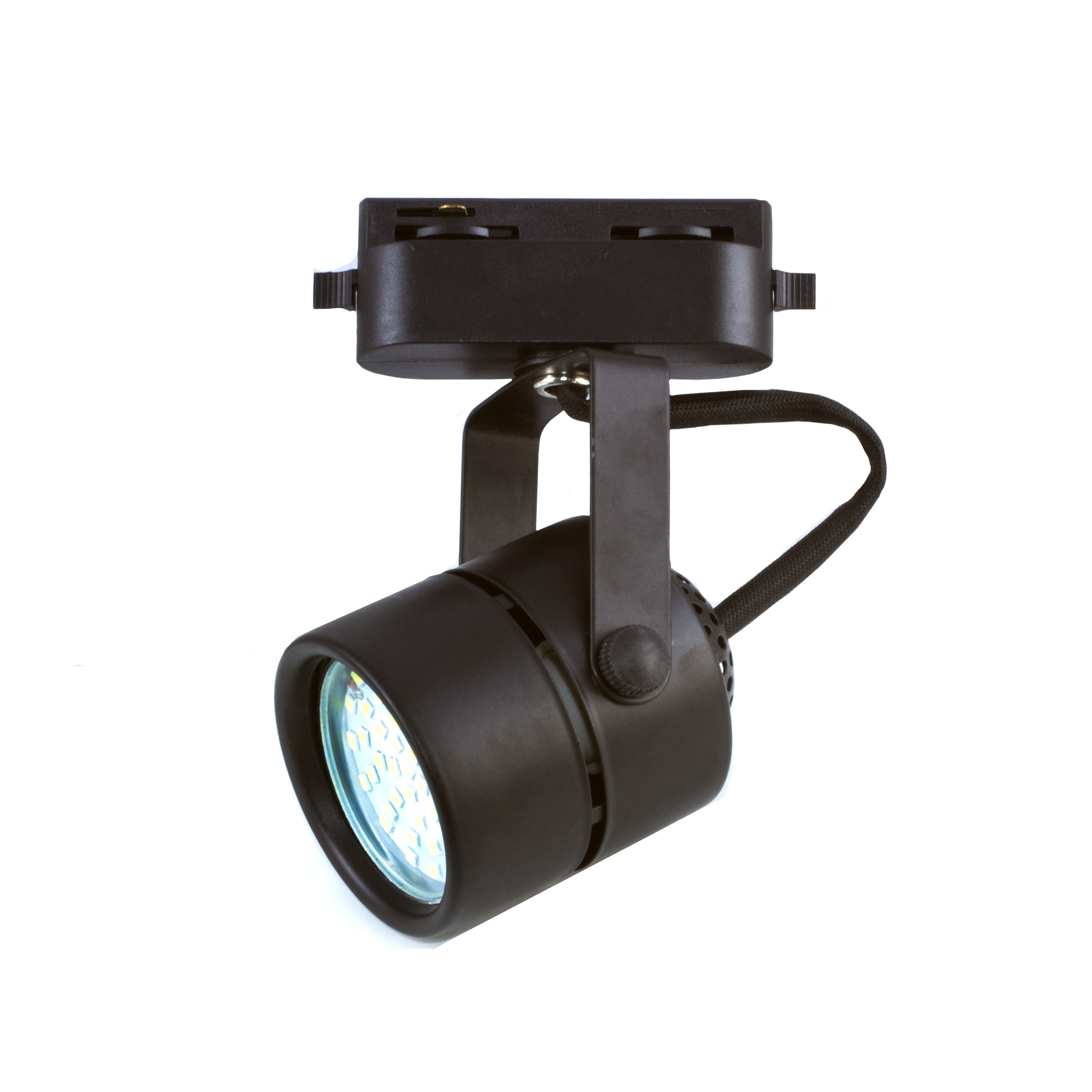 COMPACT Rail Spotlight - Black, GU10 Lamps