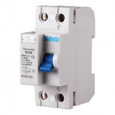 Residual current circuit breaker 2P 6kA Residual current circuit breaker 2P 6kA