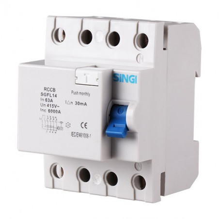 Residual current circuit breaker 4P 6kA Residual current circuit breaker 4P 6kA