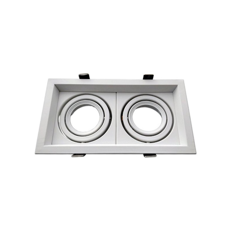 Adjustable white frame for MR16. Double