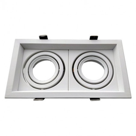 Adjustable white frame for MR16. Double Adjustable white frame for MR16. Double