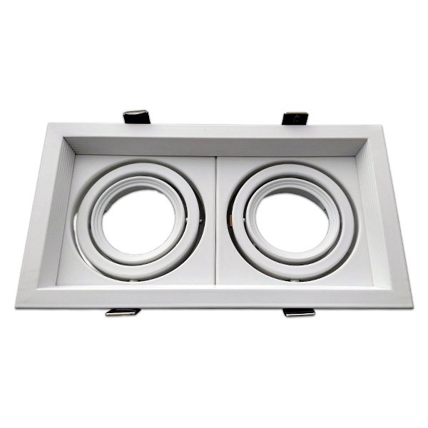 Adjustable white frame for MR16. Double