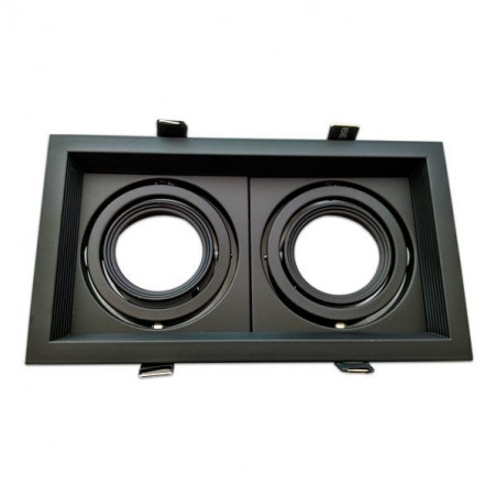 Adjustable black frame for MR16. Double Adjustable black frame for MR16. Double