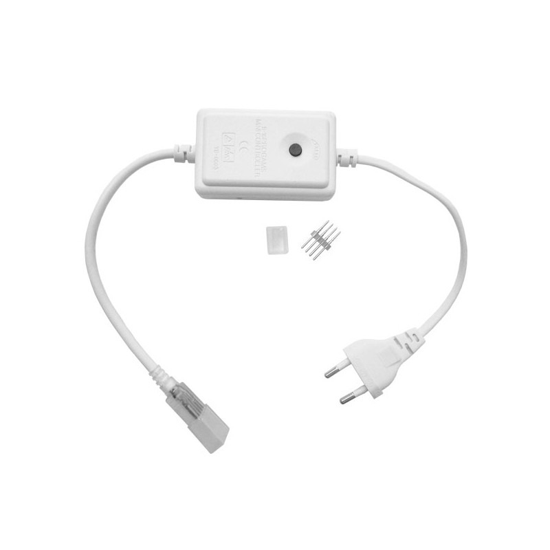 Kit enchufe controlador tira led 220V RGB