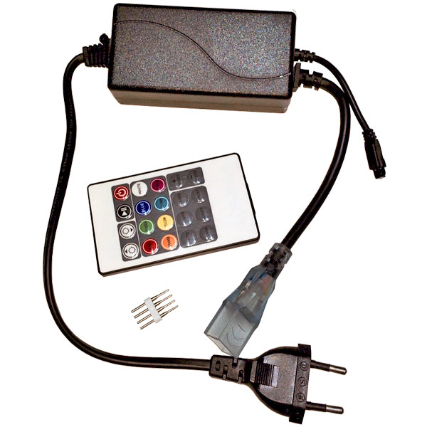 Controlador tira led 220v RGB mando a distancia